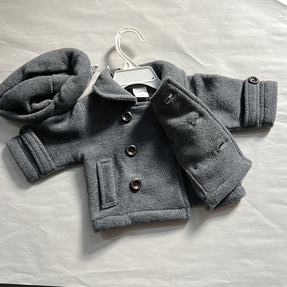 STARTING OUT BABY BOYS  PEACOAT & HAT - Picture 4 of 8